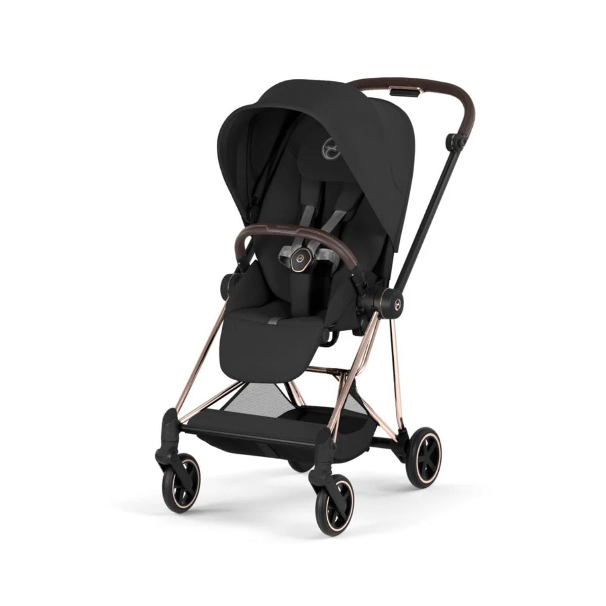 Cybex Mios Stroller - Rose Gold Frame/Sepia Black Lux Seat on Luna Baby Store Miami