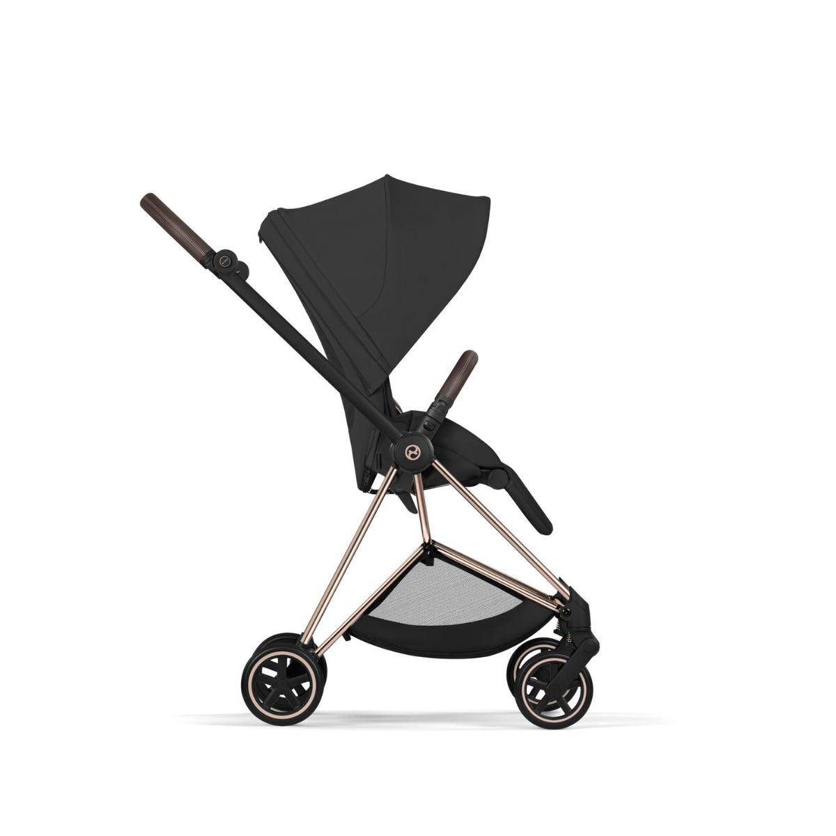 Cybex Mios Stroller - Rose Gold Frame/Sepia Black Lux Seat on Luna Baby Store Miami