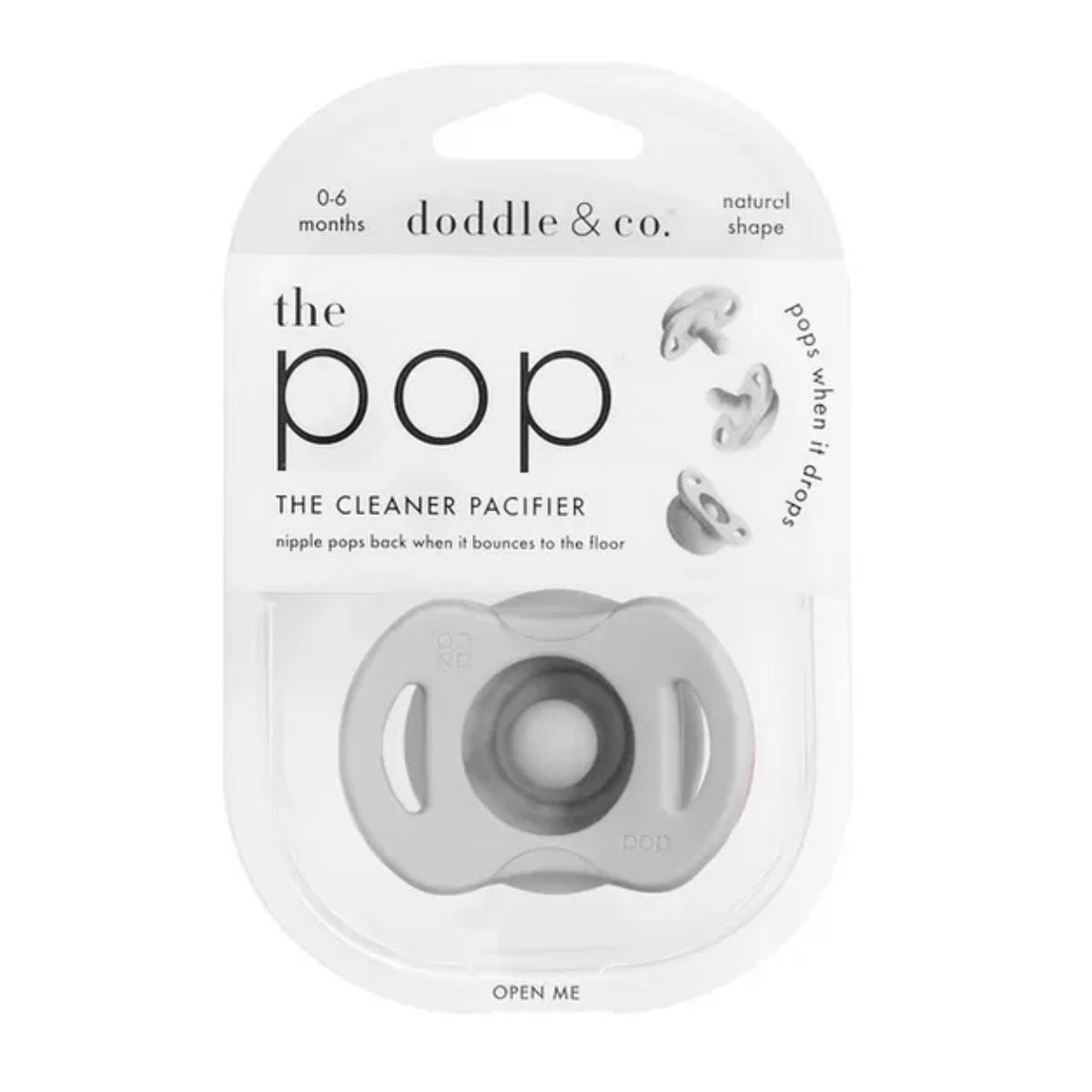 Doddle & Co. The Pop Pacifier - Oh Happy Grey on Luna Baby Store Miami