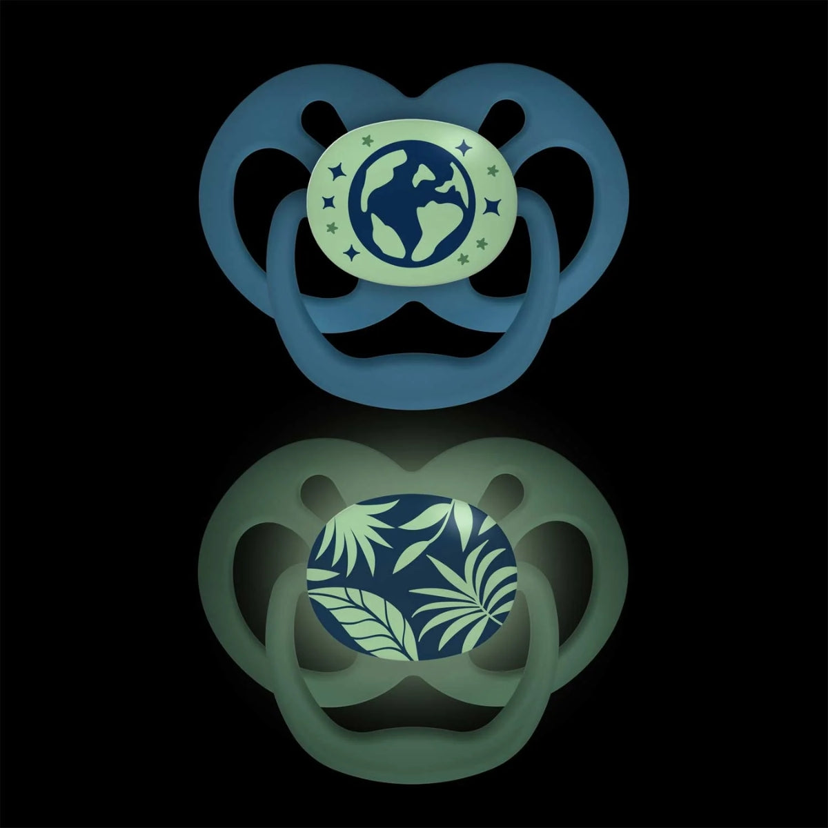Dr. Brown’s Advantage Glow-in-the-Dark Pacifiers 6-18M Pack of 2 Blue Nature