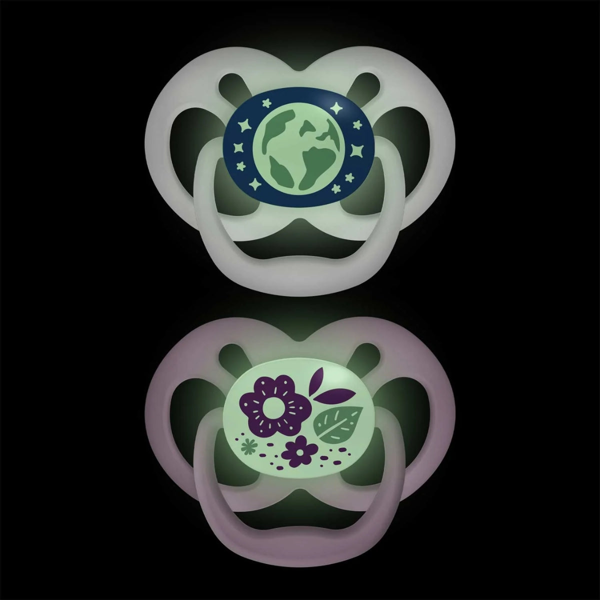 Dr. Brown’s Advantage Glow-in-the-Dark Pacifiers 6-18M Pack of 2 Purple Nature