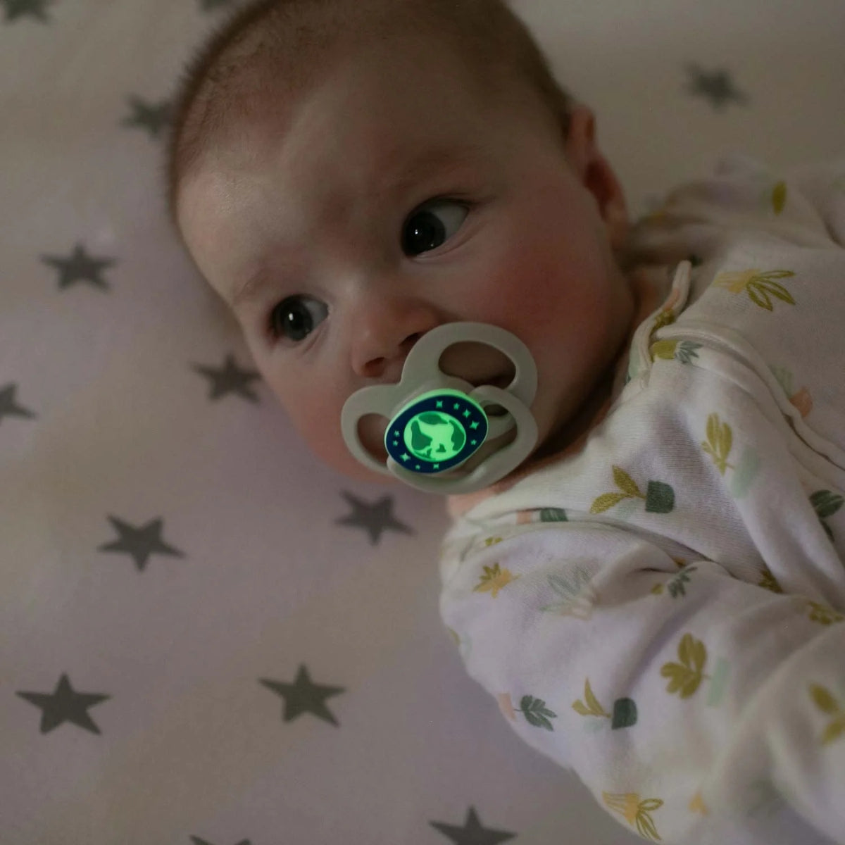 Dr. Brown’s Advantage Glow-in-the-Dark Pacifiers 6-18M Pack of 2 Purple Nature on Luna Baby Store Miami