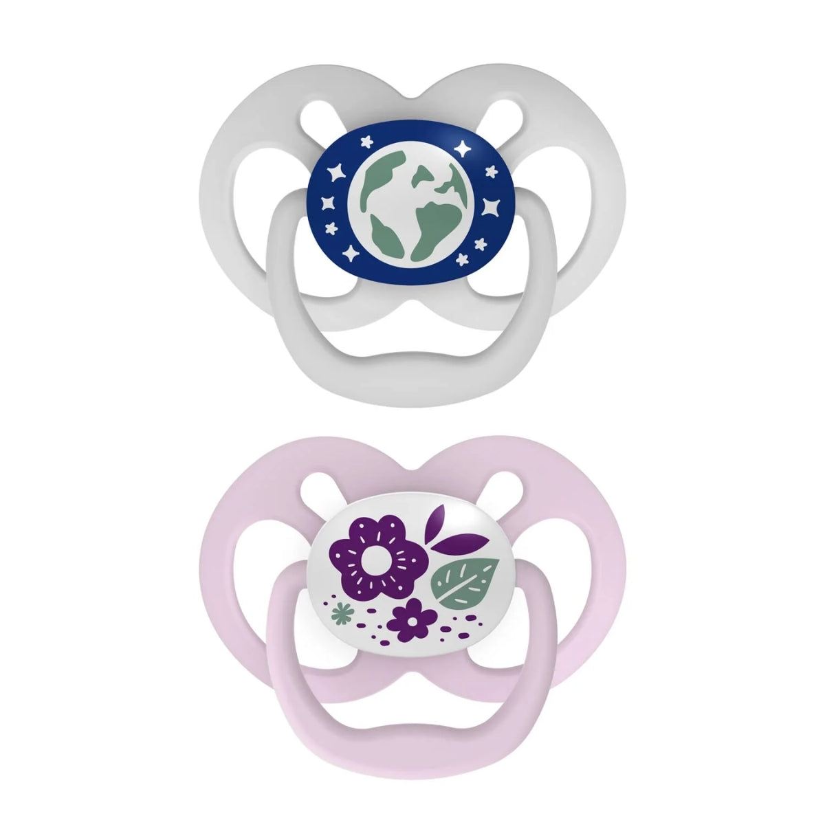 Dr. Brown’s Advantage Glow-in-the-Dark Pacifiers 6-18M Pack of 2 Purple Nature