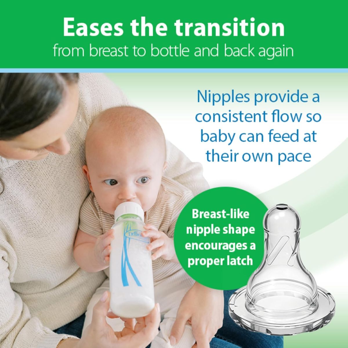 Mamadeira de Vidro Dr. Brown’s Natural Flow Anti-Colic Options+ 250ML