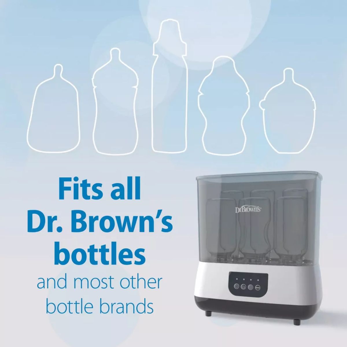 Esterilizador e secador multifuncional Dr. Brown para mamadeiras e itens essenciais para recém-nascidos