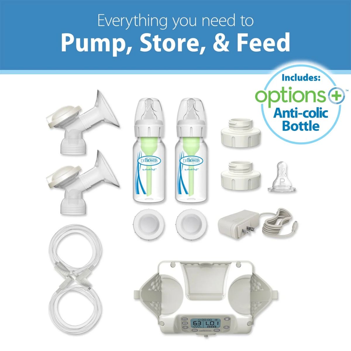 Dr. Brown’s Customflow Double Electric Breast Pump on Luna Baby Store Miami