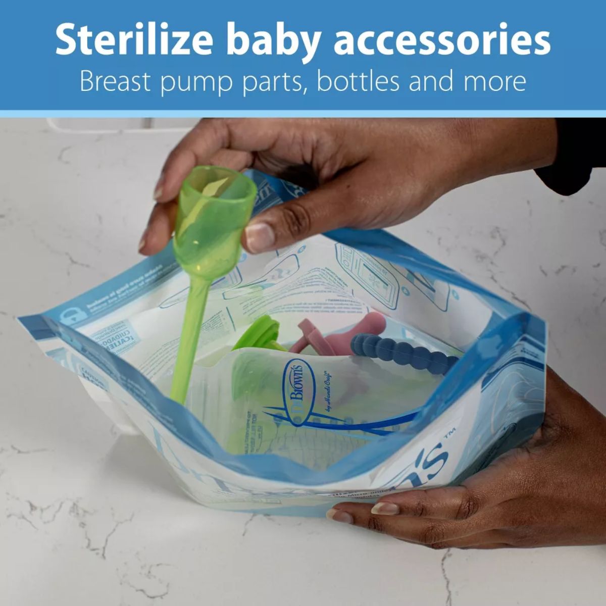 Sacos esterilizadores a vapor para micro-ondas Dr. Brown's, pacote com 5