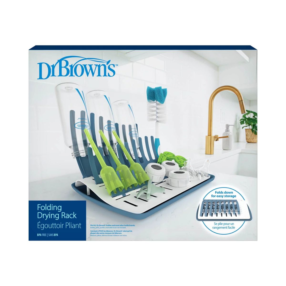 Dr. Brown's Natural Flow Folding Drying Rack