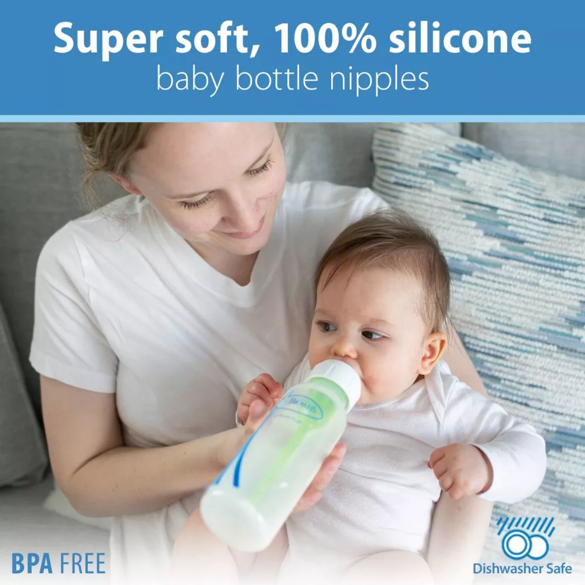 Dr. Brown’s Options+ Anti-Colic Narrow Glass Baby Bottle 4oz on Luna Baby Store Miami