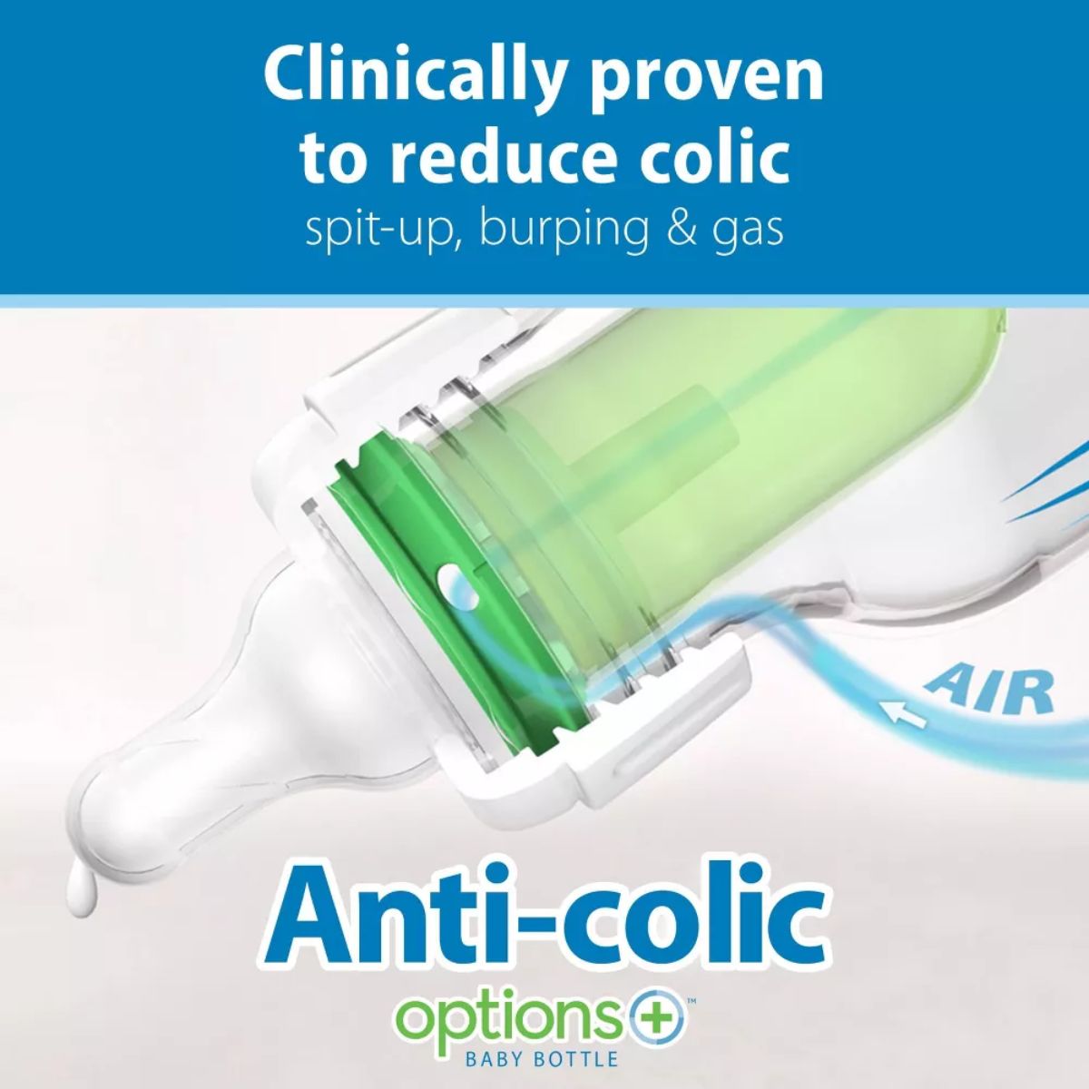 Dr. Brown’s Options+ Anti-Colic Narrow Glass Baby Bottle 4oz