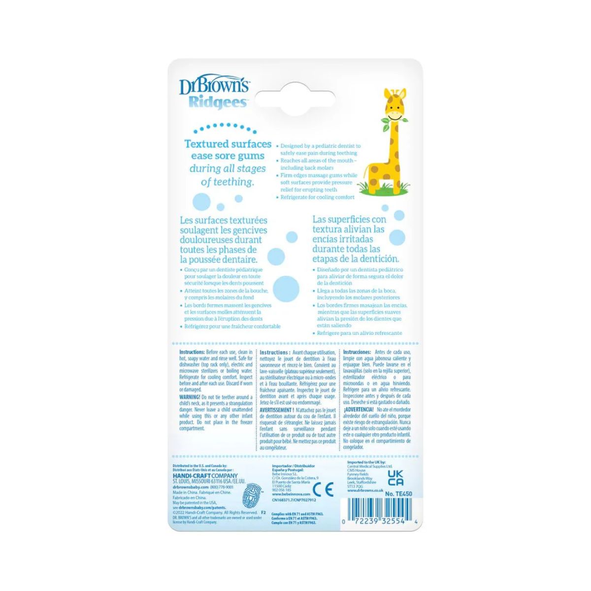 Dr. Brown's Ridgees Giaffe Massaging Teether