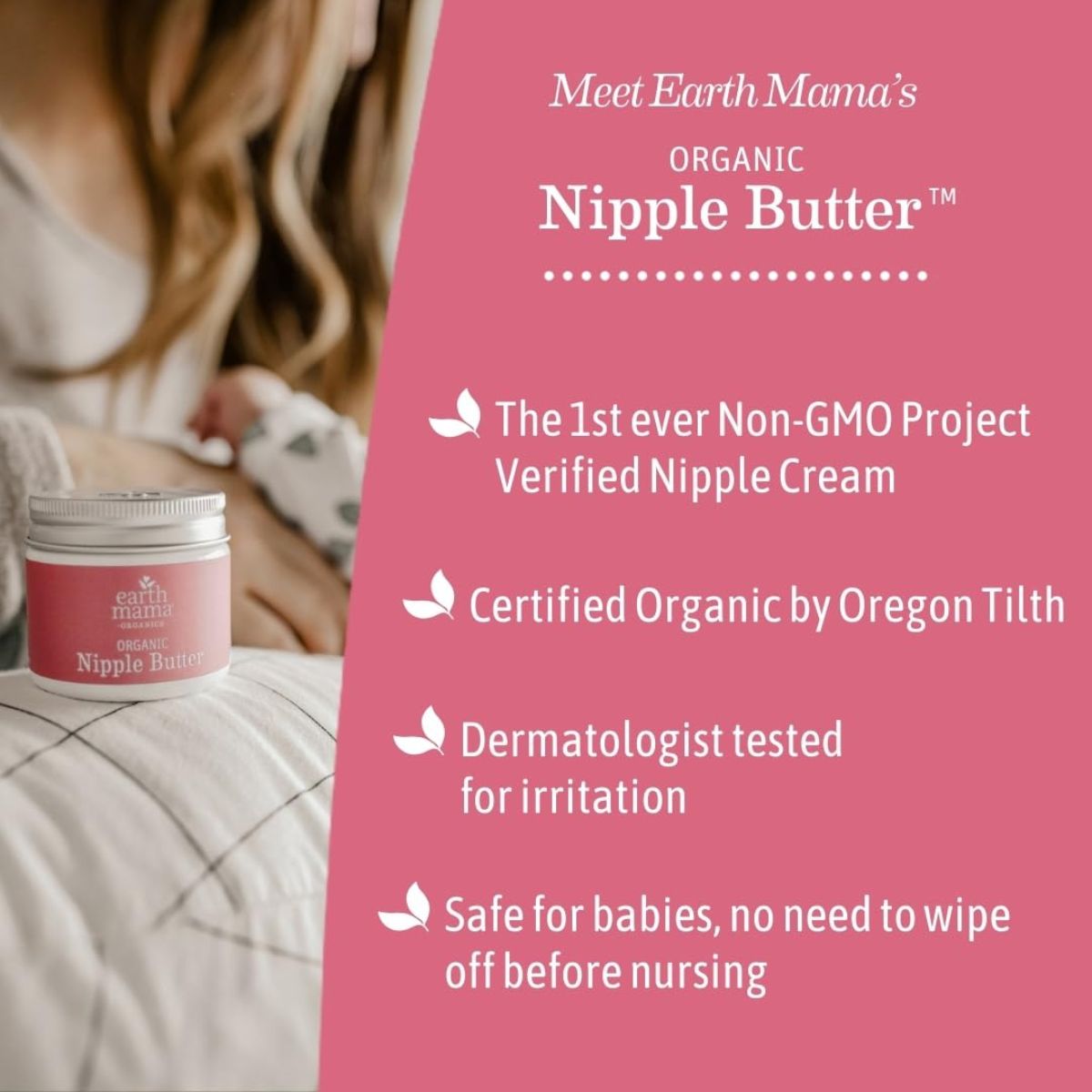 Pomada Orgânica Para Seios Earth Mama 60ML on Luna Baby Store Miami