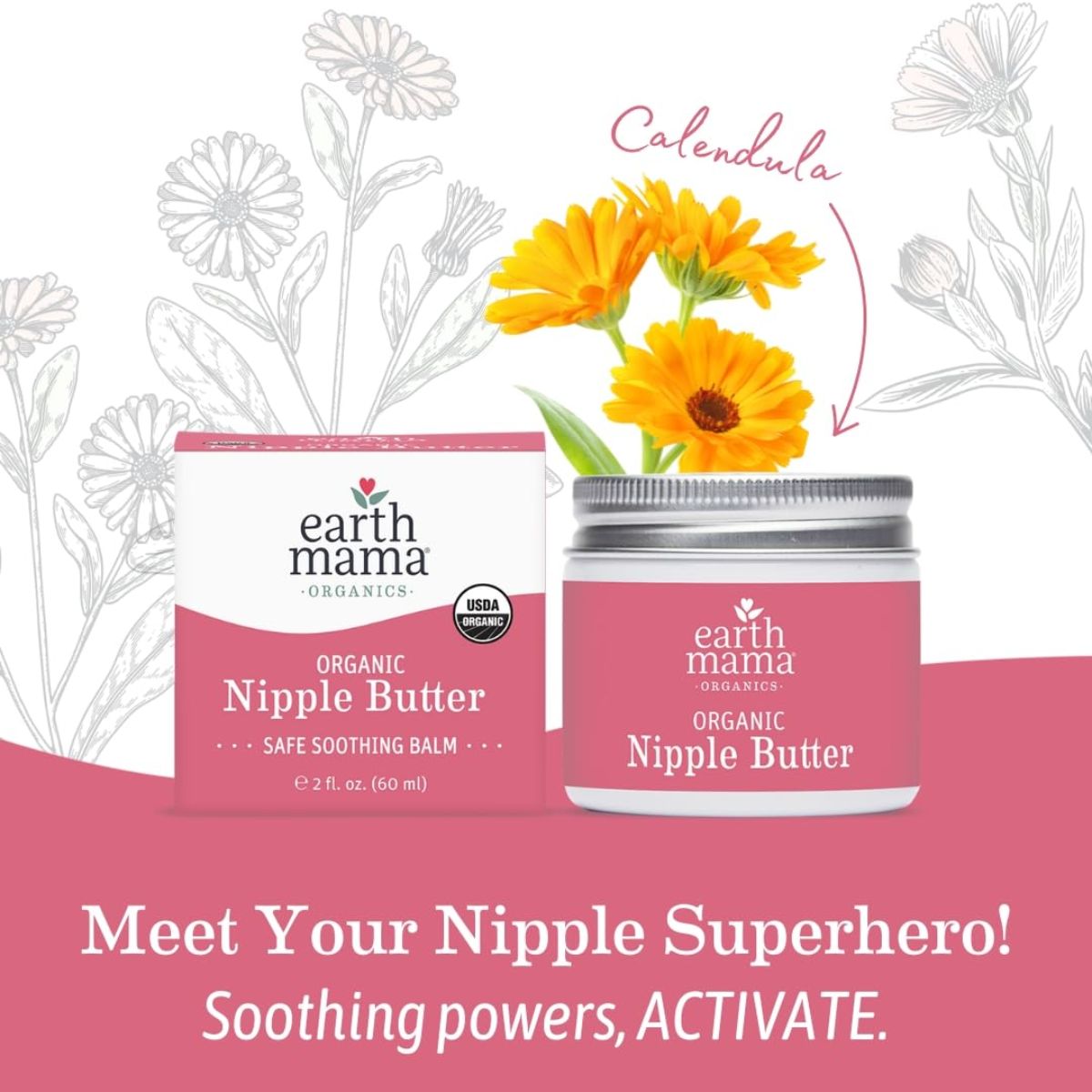 Pomada Orgânica Para Seios Earth Mama 60ML