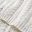 Elegant Baby Horseshoe Cable Knit Baby Blanket - White on Luna Baby Store Miami