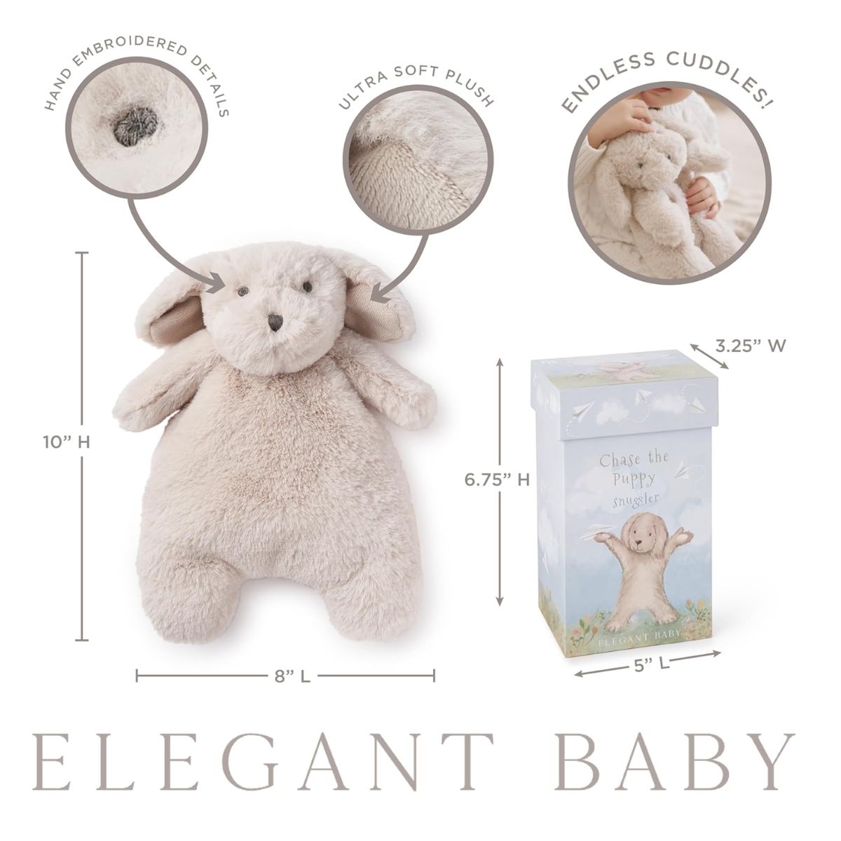 Elegant Baby Chase the Puppy Snuggler Plush Security Blanket w/ Gift Box