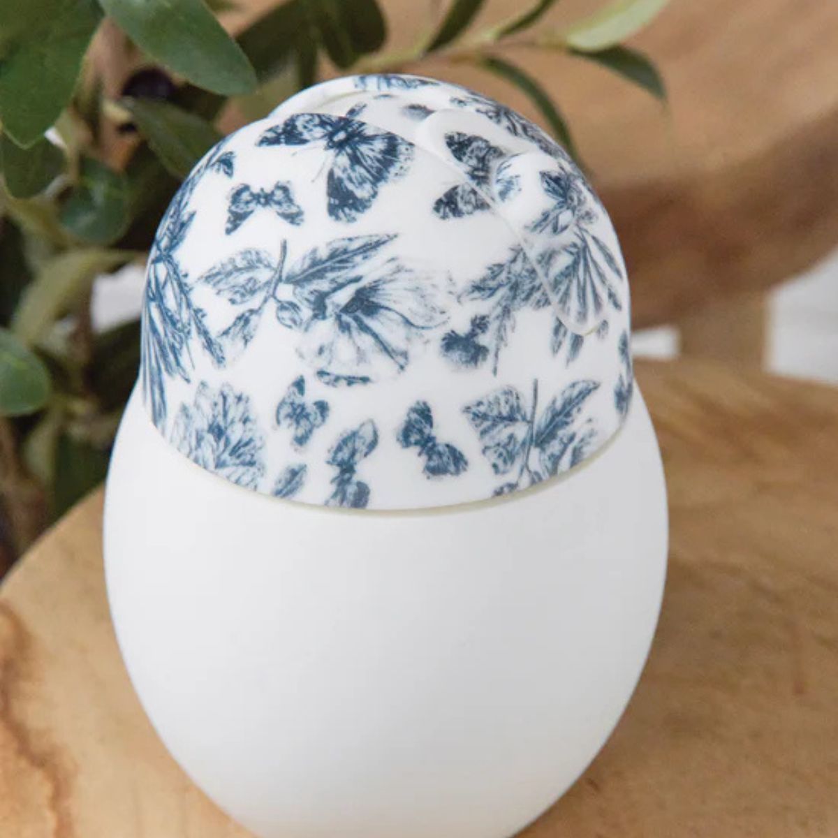 Copo Com Canudo Élhée Tartine et Chocolat Toile de Jouy Blue 240ml - 9M+ on Luna Baby Store Miami