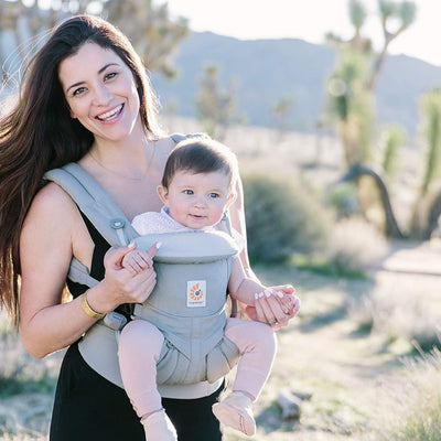 Canguru Infantil Ergobaby 4 Posições Omni Breeze - Pérola Cinza