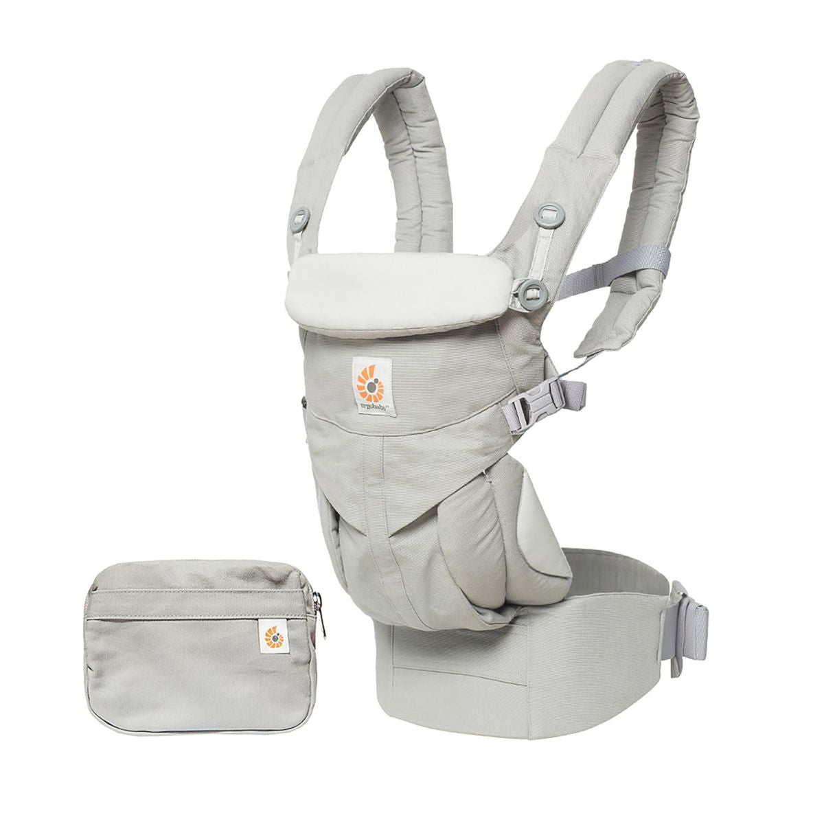 Canguru Infantil Ergobaby 4 Posições Omni Breeze - Pérola Cinza