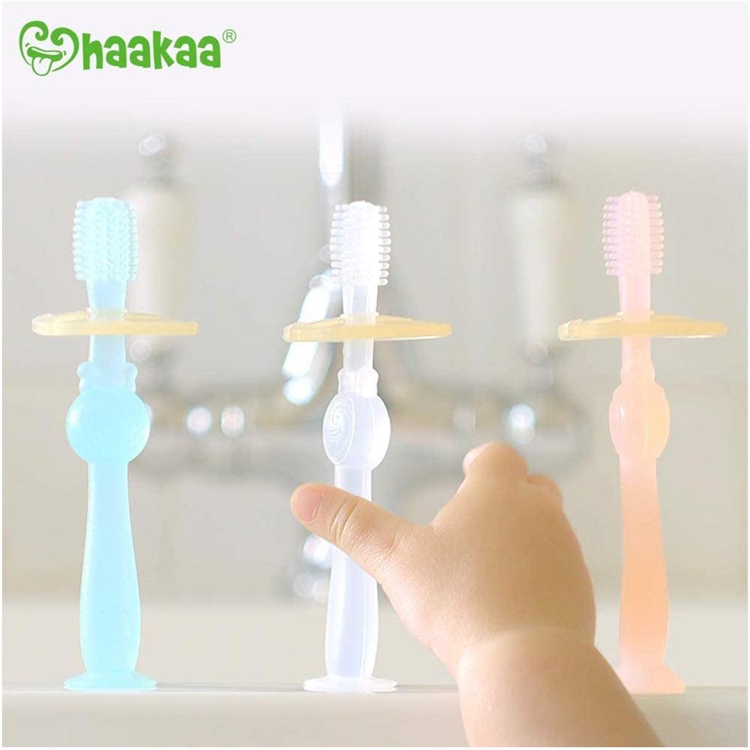 Escova Dental Infantil de Silicone 360° Haakaa Clear - Haakaa Babytunes