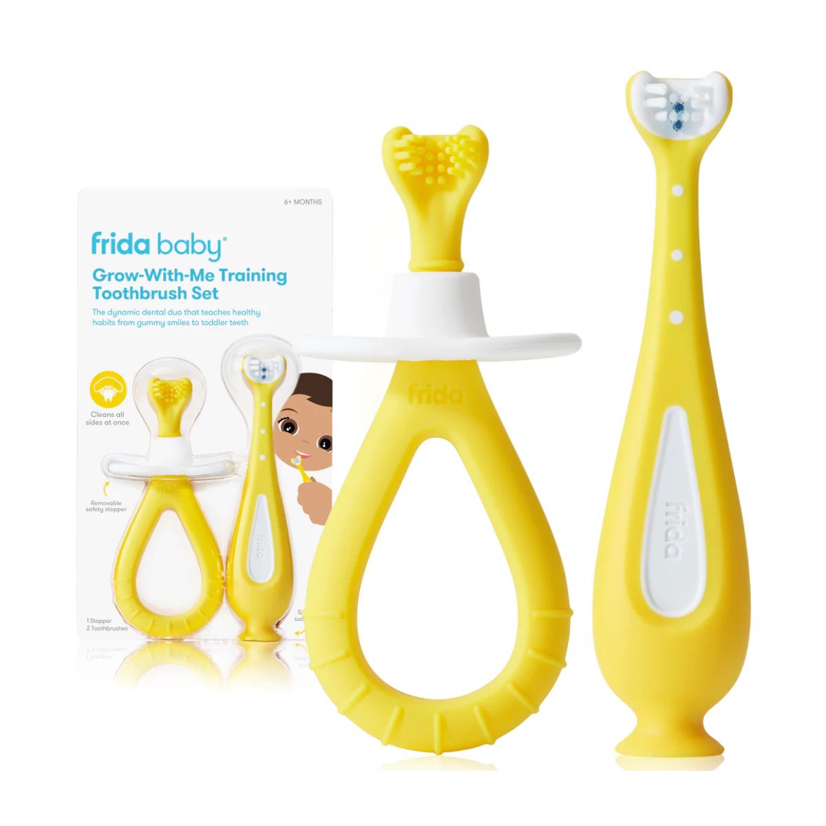 Frida Baby Grow-with-Me Training Toothbrush Set on Luna Baby Store Miami