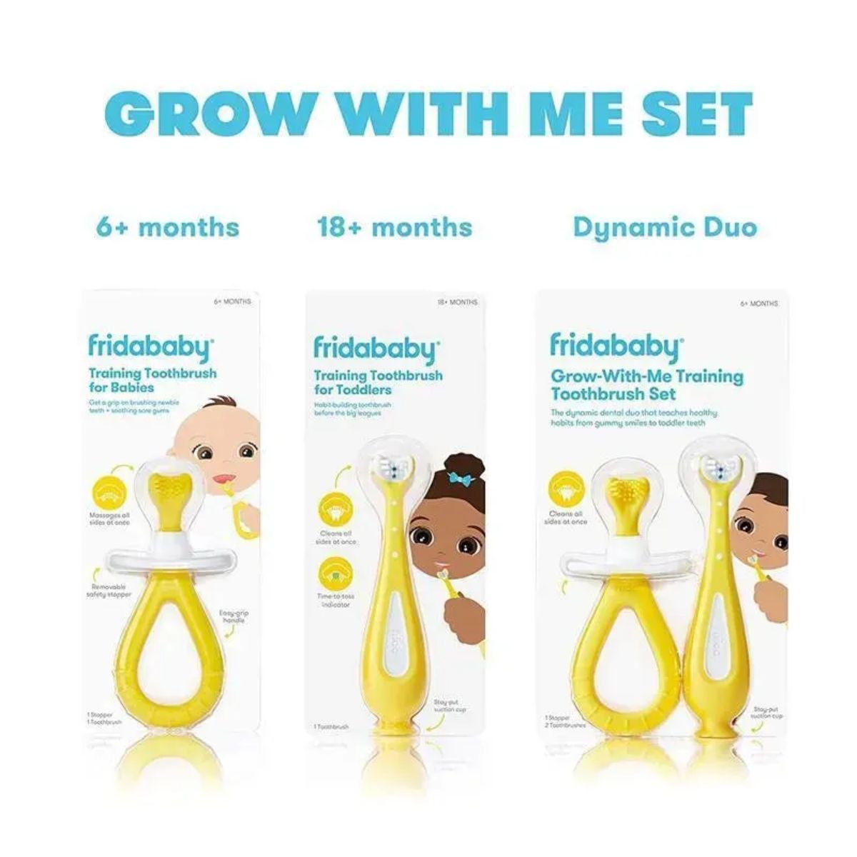 Frida Baby Grow-with-Me Training Toothbrush Set