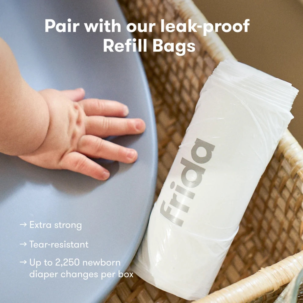 Fridababy Odor-Blocking Diaper Pail on Luna Baby Store Miami