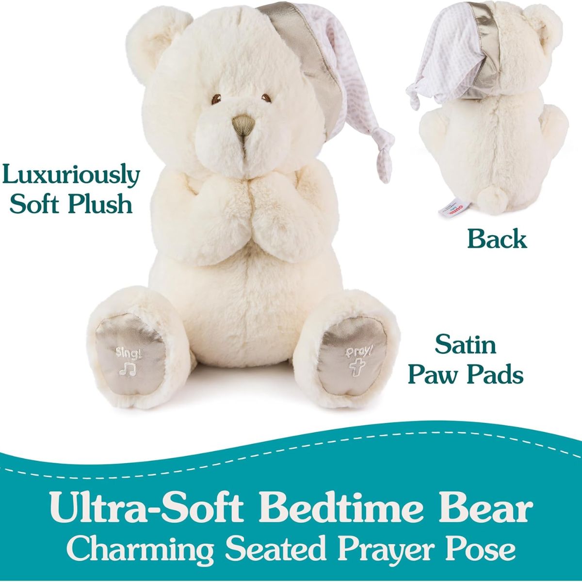 GUND Animated Goodnight Prayer Bear Plush Teddy Bear 11"