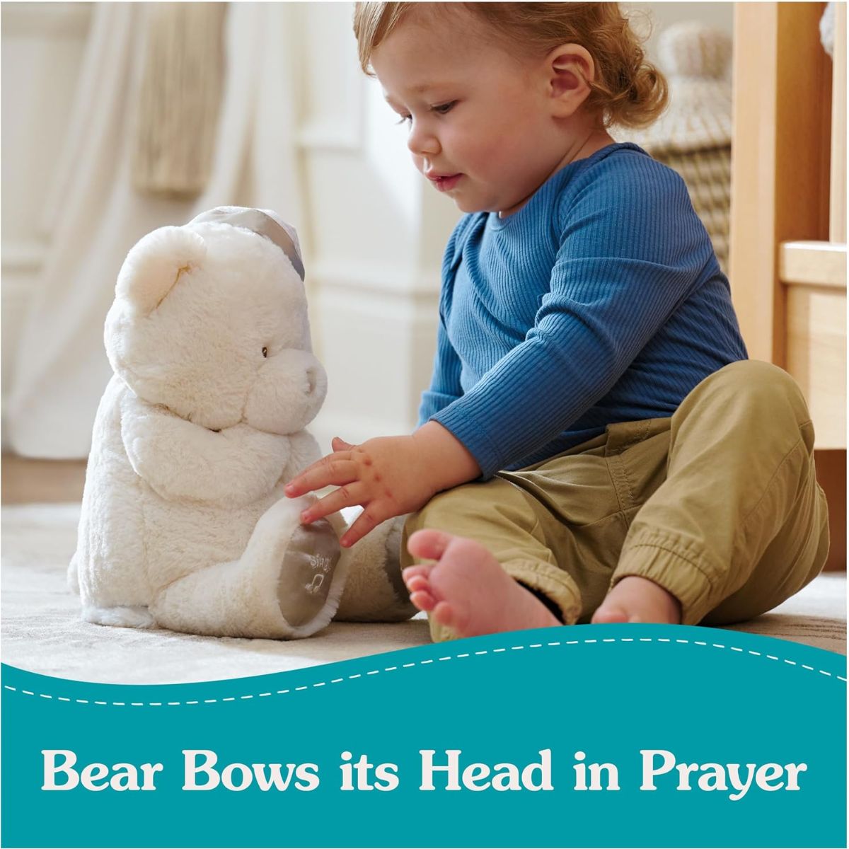 GUND Animated Goodnight Prayer Bear Plush Teddy Bear 11"