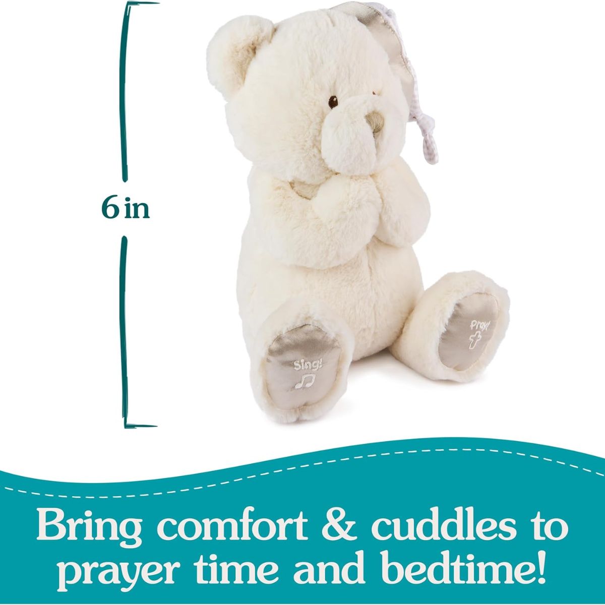 GUND Animated Goodnight Prayer Bear Plush Teddy Bear 11"