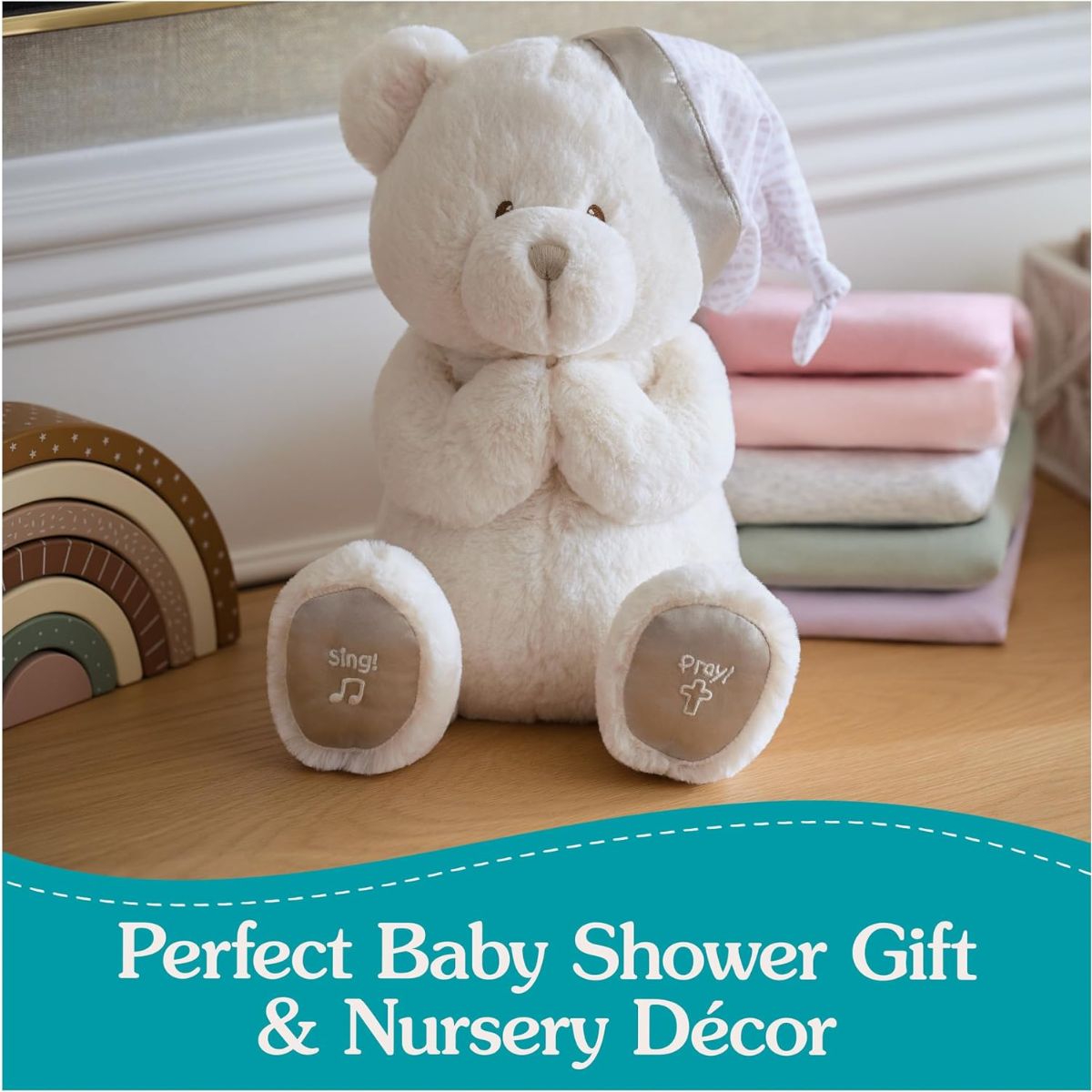 GUND Animated Goodnight Prayer Bear Plush Teddy Bear 11" on Luna Baby Store Miami