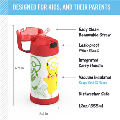 Garrafa Térmica Infantil Thermos Pokémon 350ML