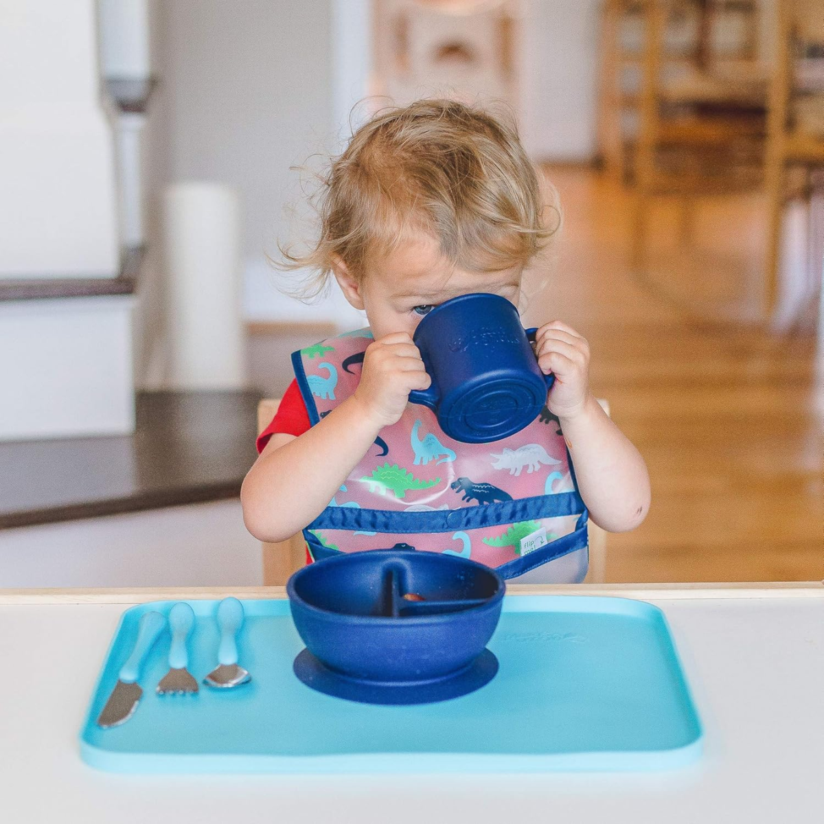 Green Sprouts Learning Cup Made From Silicone - Navy