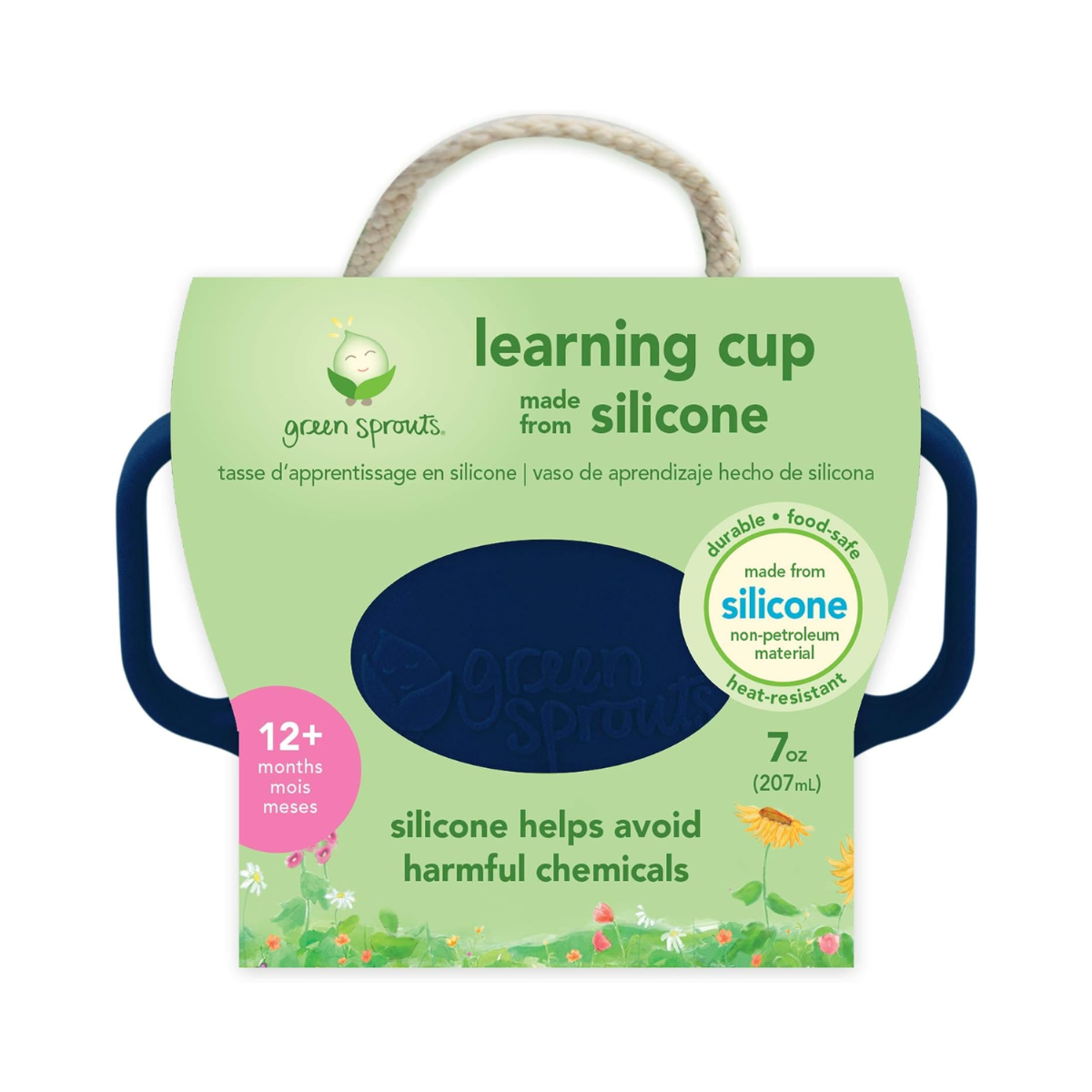 Green Sprouts Learning Cup Made From Silicone - Navy