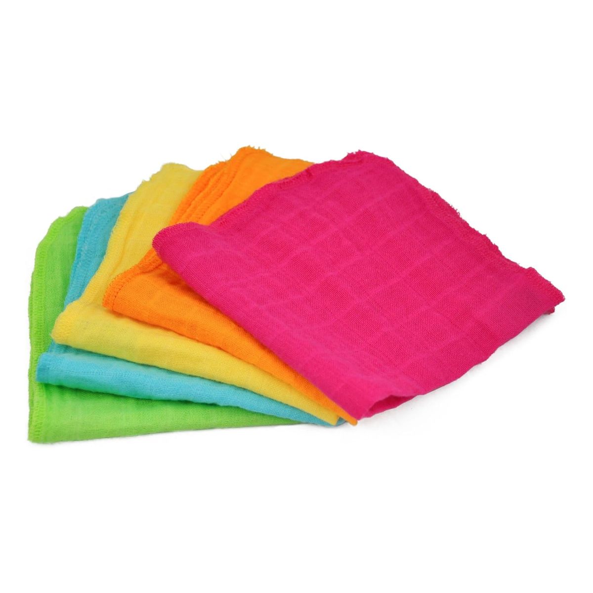 Green Sprouts Muslin Face Cloths Organic 5 PK - Pink