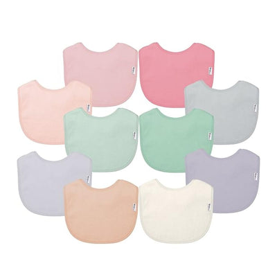 Babadores Diários Green Sprouts Stay-Dry 10 pack - Conjunto de Rosas