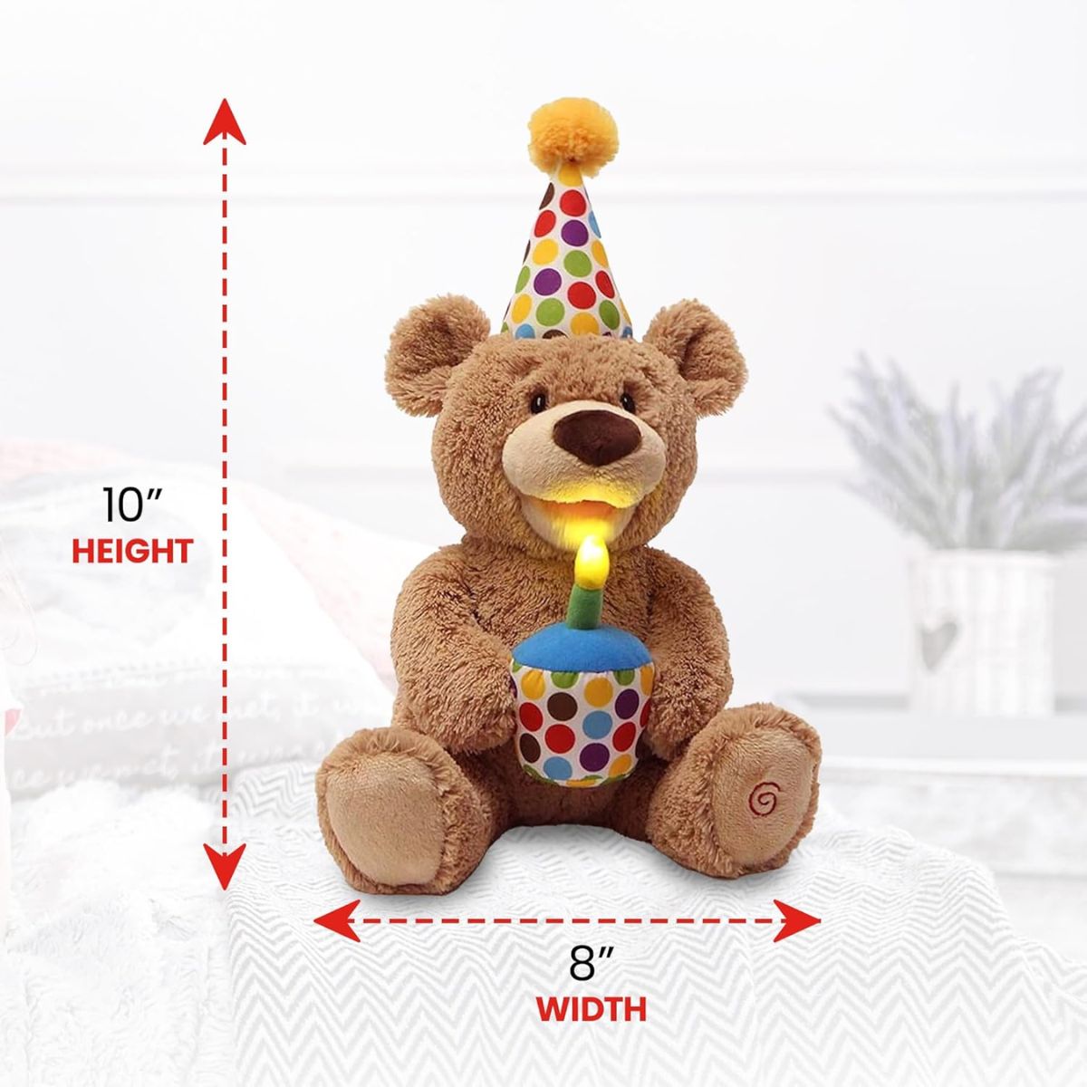 Gund Happy Birthday Animated Teddy 12 In on Luna Baby Store Miami
