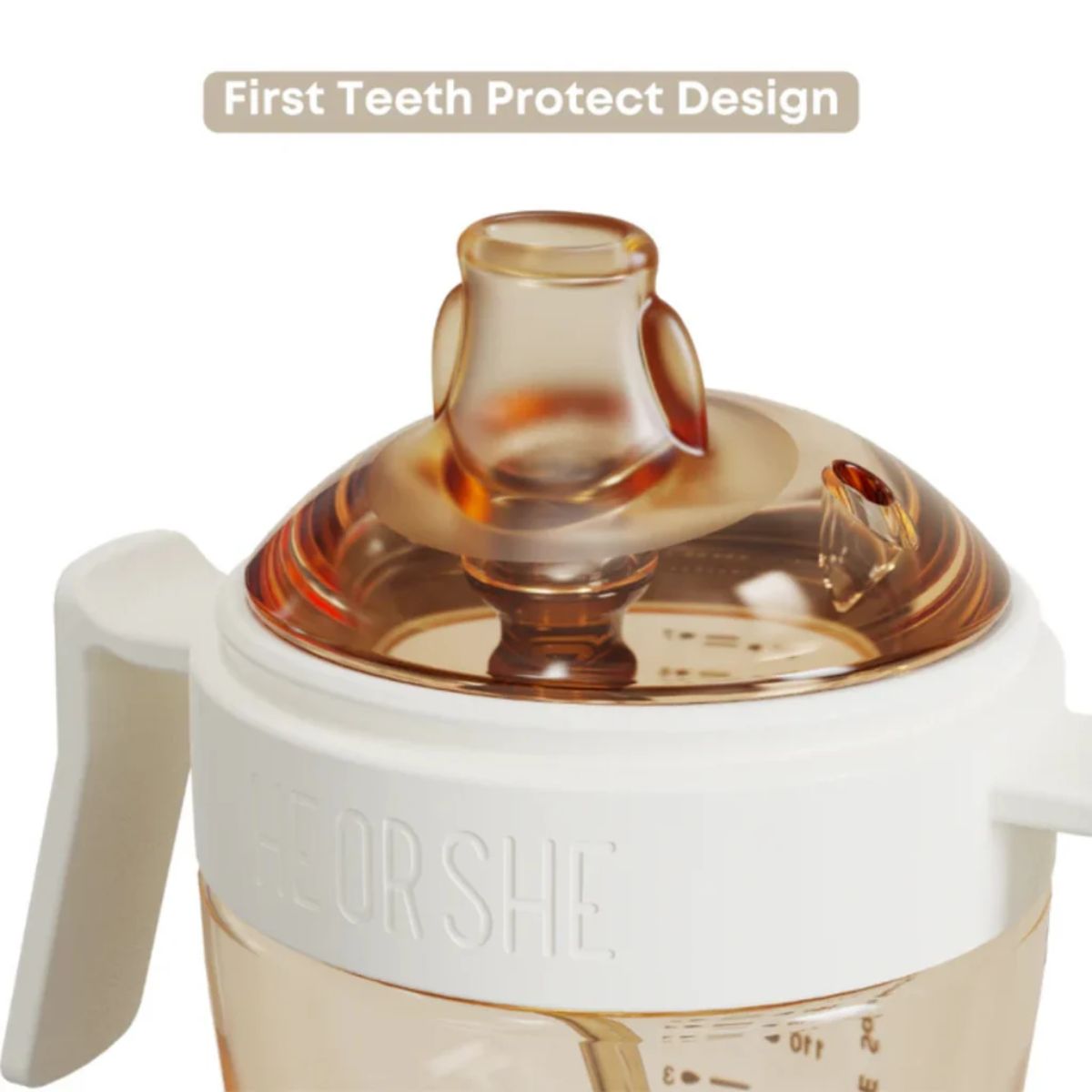 Copo de Treinamento Infantil com Canudo HEORSHE 210ML 6M+ White