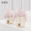 Copo de Treinamento Infantil com Canudo HEORSHE 210ML 6M+ Pink on Luna Baby Store Miami