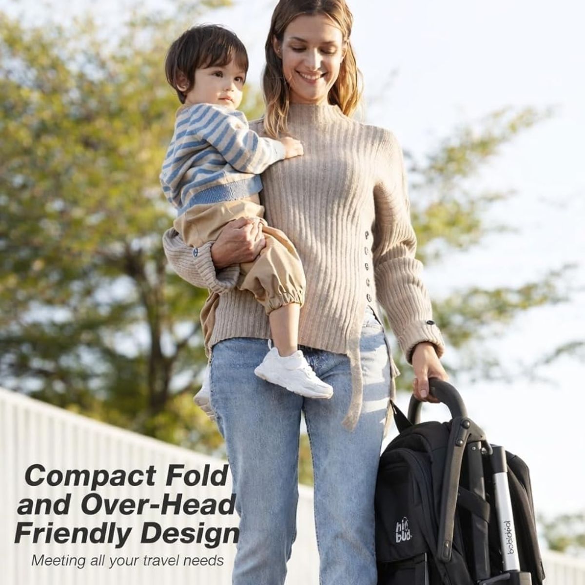 HIBUD FLOW Ultra-Compact Travel Stroller - Grey