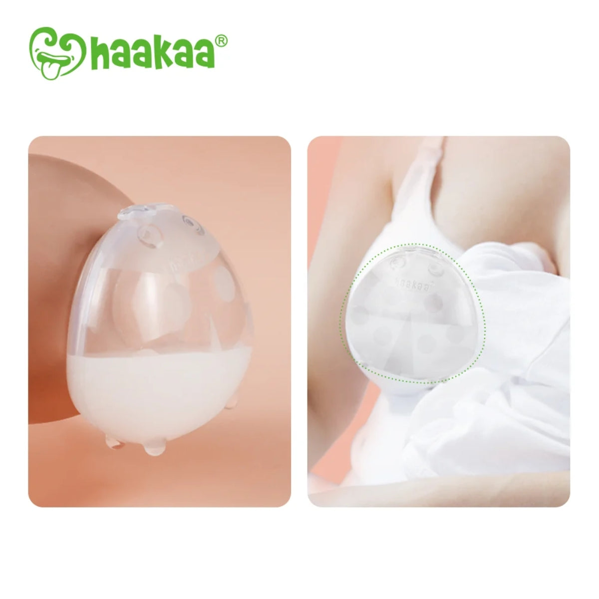 Haakaa Ladybug Silicone Breast Milk Collector, 2.5 oz/75 ml