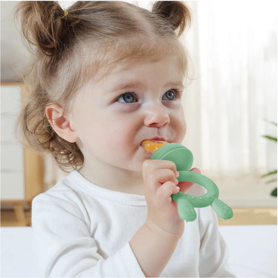 Alimentador Infantil de Silicone + Bandeja Haakaa Freeze-N-Feed Mini Pea Green