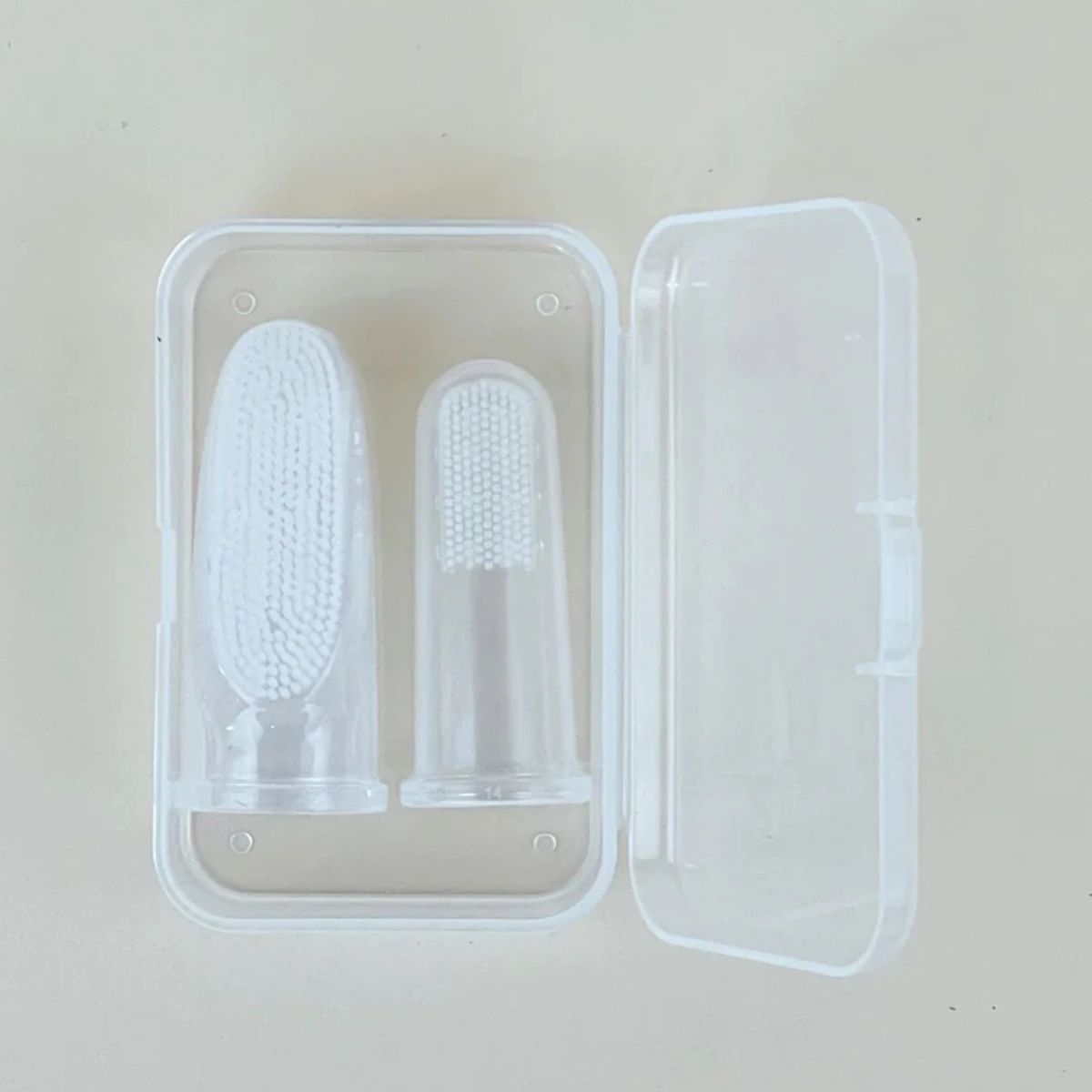 Kit Escova Dedeira De Silicone Para Bebês Haakaa 2 Unidades