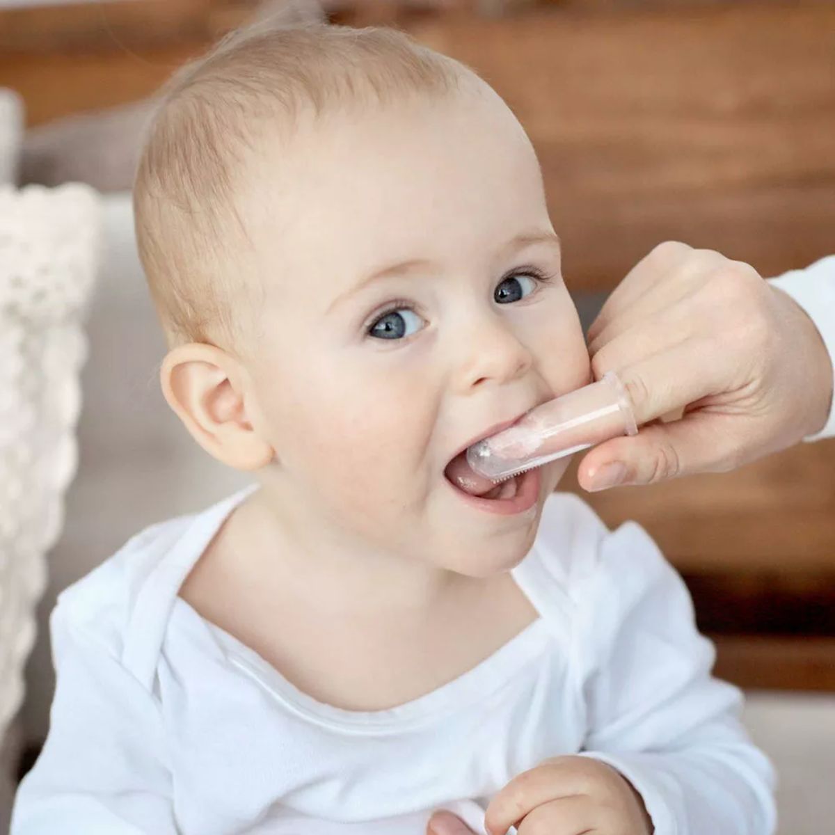 Kit Escova Dedeira De Silicone Para Bebês Haakaa 2 Unidades