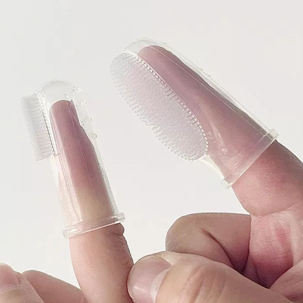 Kit Escova Dedeira De Silicone Para Bebês Haakaa 2 Unidades