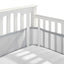 Halo Breathable Mesh Crib Liner for Mini Crib - Grey