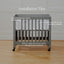 Halo Breathable Mesh Crib Liner for Mini Crib - Grey
