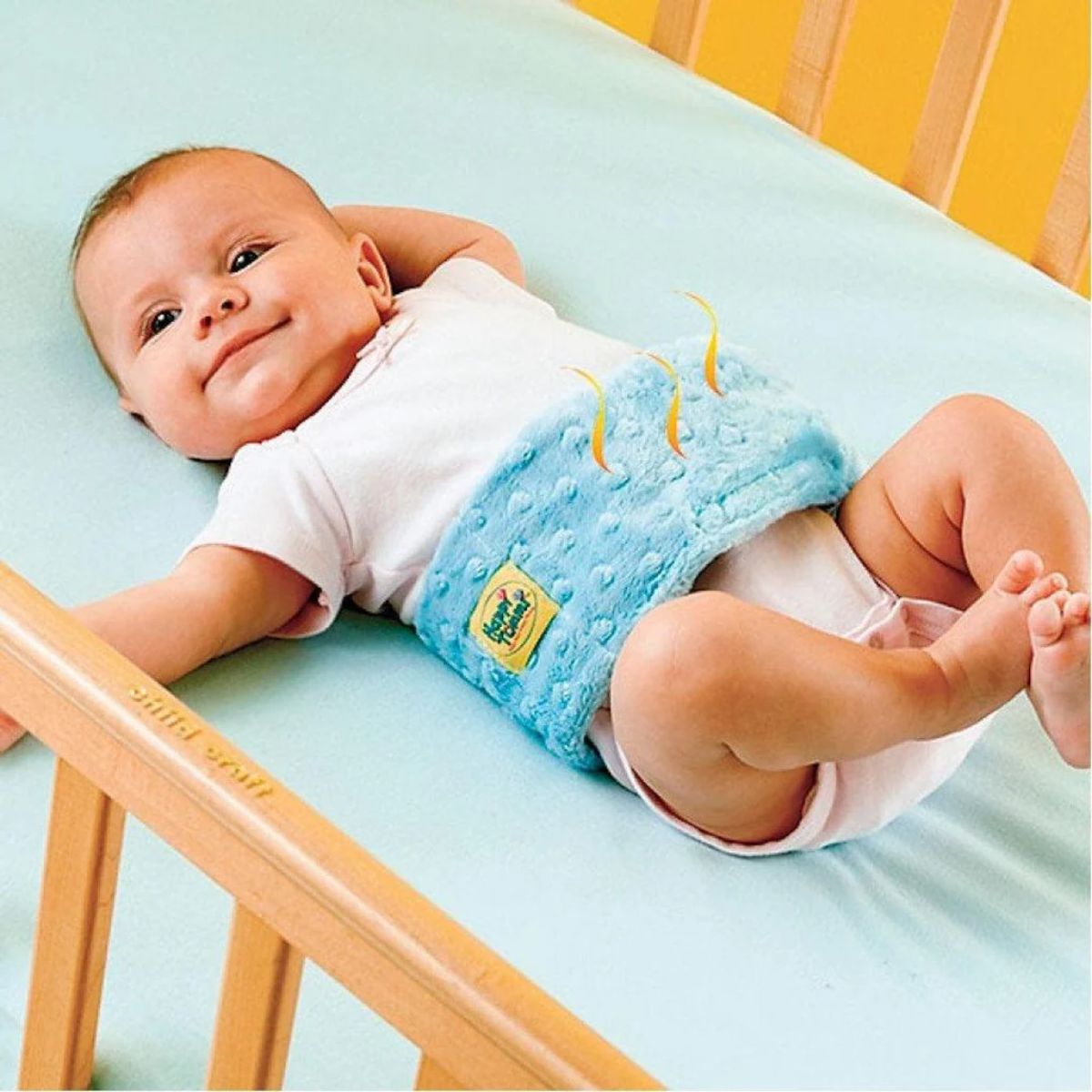 Cinta Térmica Para Alívio das Cólicas e Gases dos Bebês Happi Tummi Azul