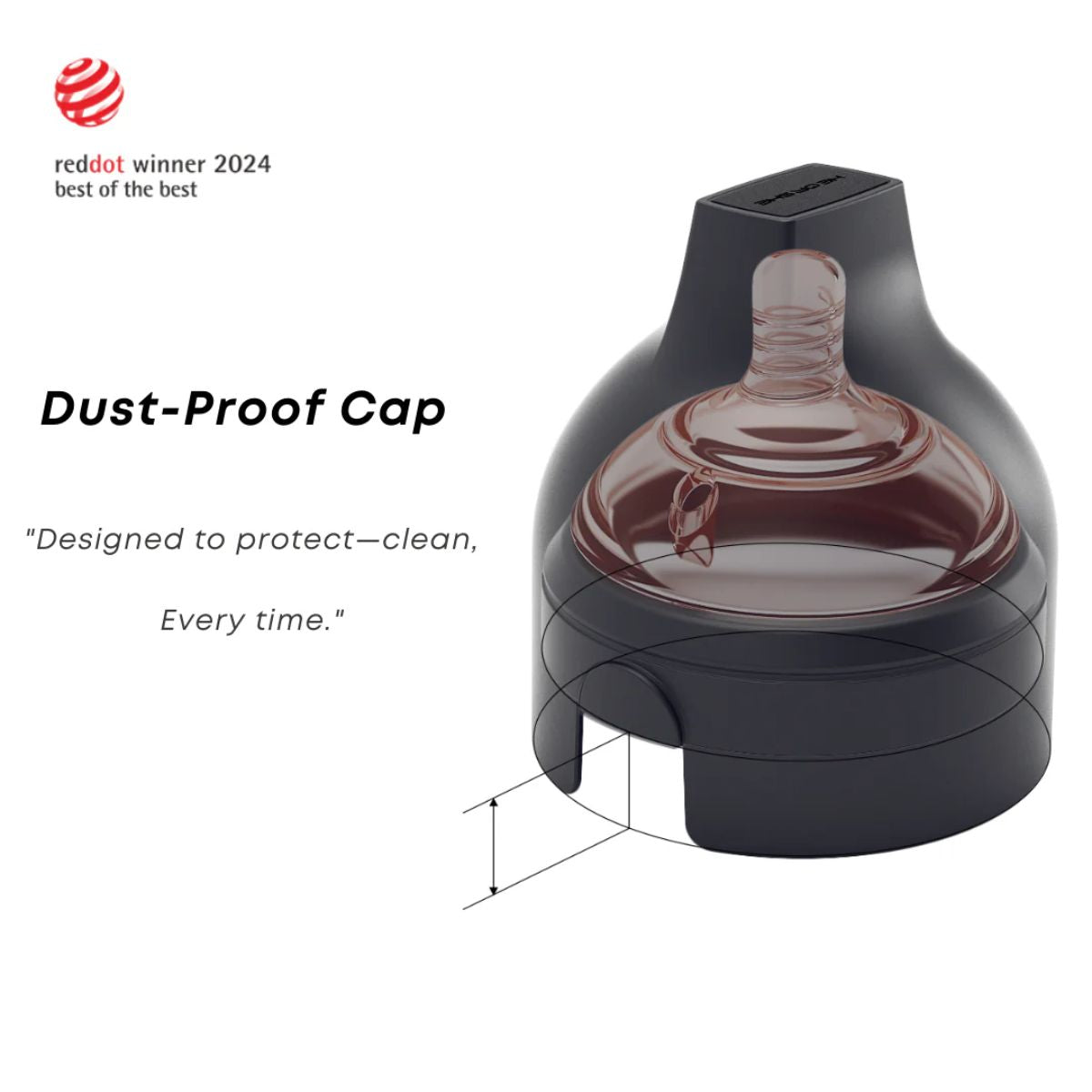 Mamadeira Heorshe de Pescoço Ultra Largo 160 ml – Cinza