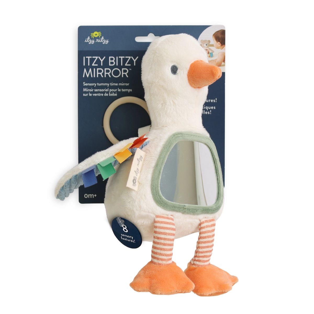 Itzy Bitzy Mirror Sensory Tummy Time Mirror - Gracie the Goose