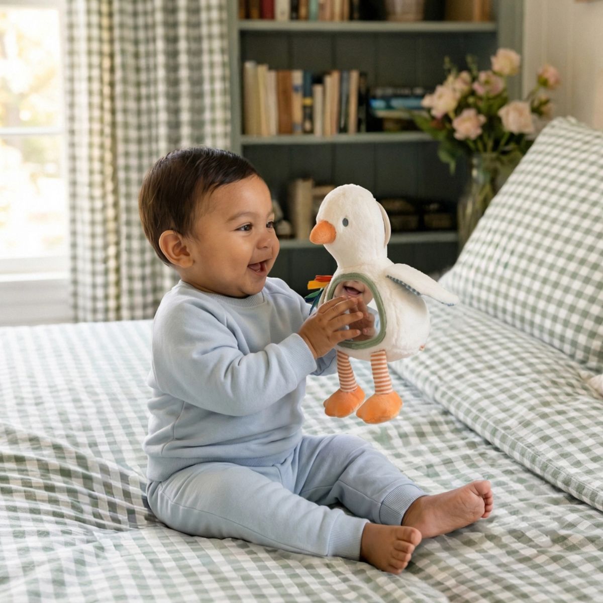 Itzy Bitzy Mirror Sensory Tummy Time Mirror - Gracie the Goose